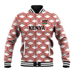 Personalized Kenya Athletics Baseball Jacket White Jersey - African Pride