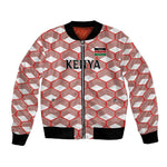 Personalized Kenya Athletics Bomber Jacket White Jersey - African Pride