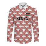 Personalized Kenya Athletics Long Sleeve Button Shirt White Jersey - African Pride