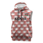 Personalized Kenya Athletics Sleeveless Hoodie White Jersey - African Pride