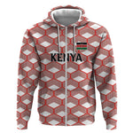 Personalized Kenya Athletics Zip Hoodie White Jersey - African Pride