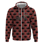 Personalized Kenya Athletics Zip Hoodie Black Jersey - African Pride