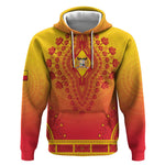 Personalized Afro Benin Hoodie African Dashiki Style - African Pride