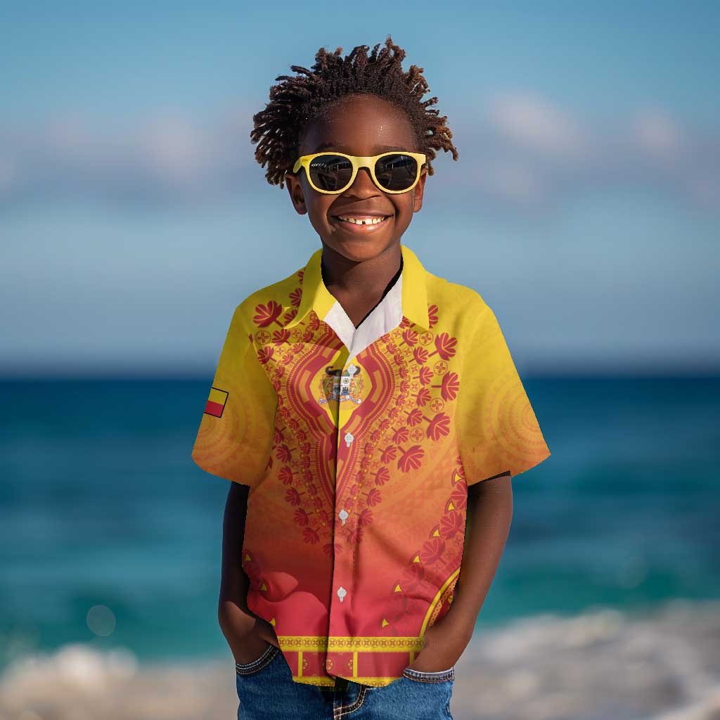 Personalized Afro Benin Kid Hawaiian Shirt African Dashiki Style - African Pride