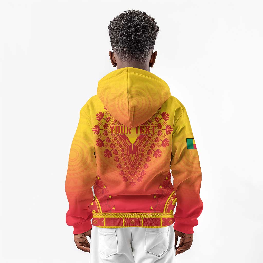 Personalized Afro Benin Kid Hoodie African Dashiki Style - African Pride