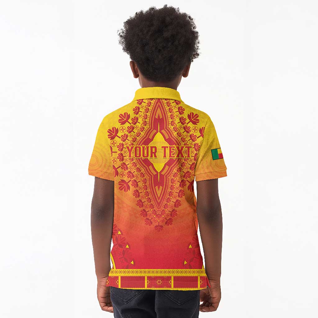 Personalized Afro Benin Kid Polo Shirt African Dashiki Style - African Pride