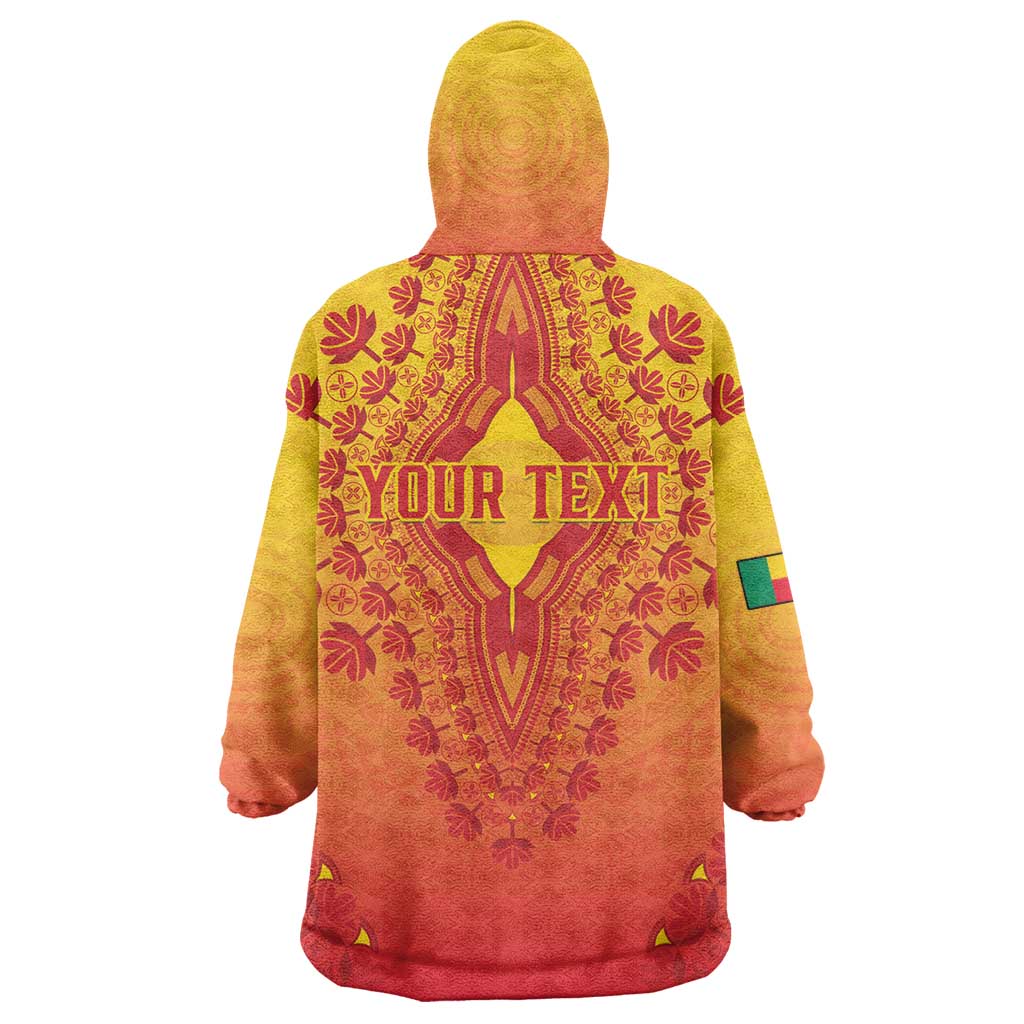 Personalized Afro Benin Kid Wearable Blanket Hoodie African Dashiki Style - African Pride