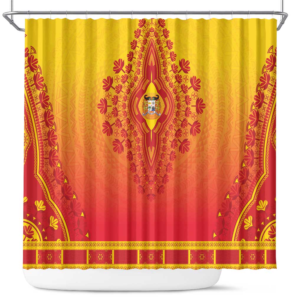 Afro Benin Shower Curtain African Dashiki Style - African Pride