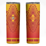 Personalized Afro Benin Skinny Tumbler African Dashiki Style - African Pride