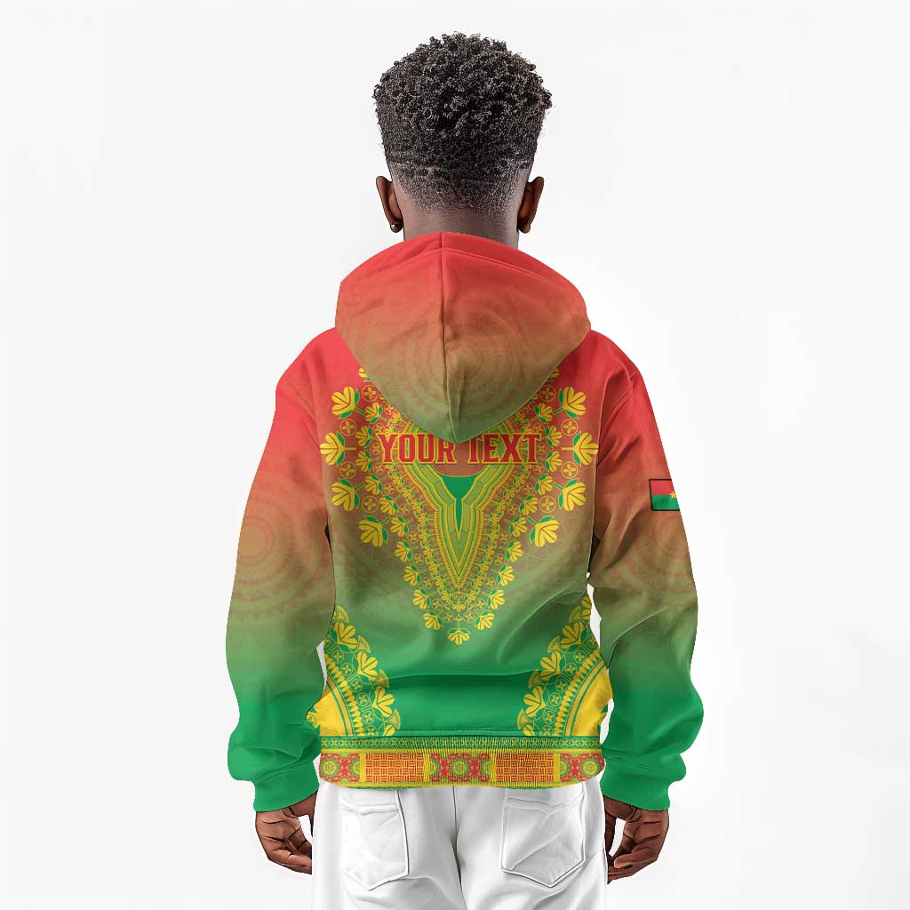 Personalized Afro Burkina Faso Kid Hoodie African Dashiki Style - African Pride