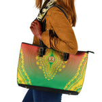 Afro Burkina Faso Leather Tote Bag African Dashiki Style - African Pride
