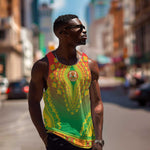 Personalized Afro Burkina Faso Men Tank Top African Dashiki Style - African Pride
