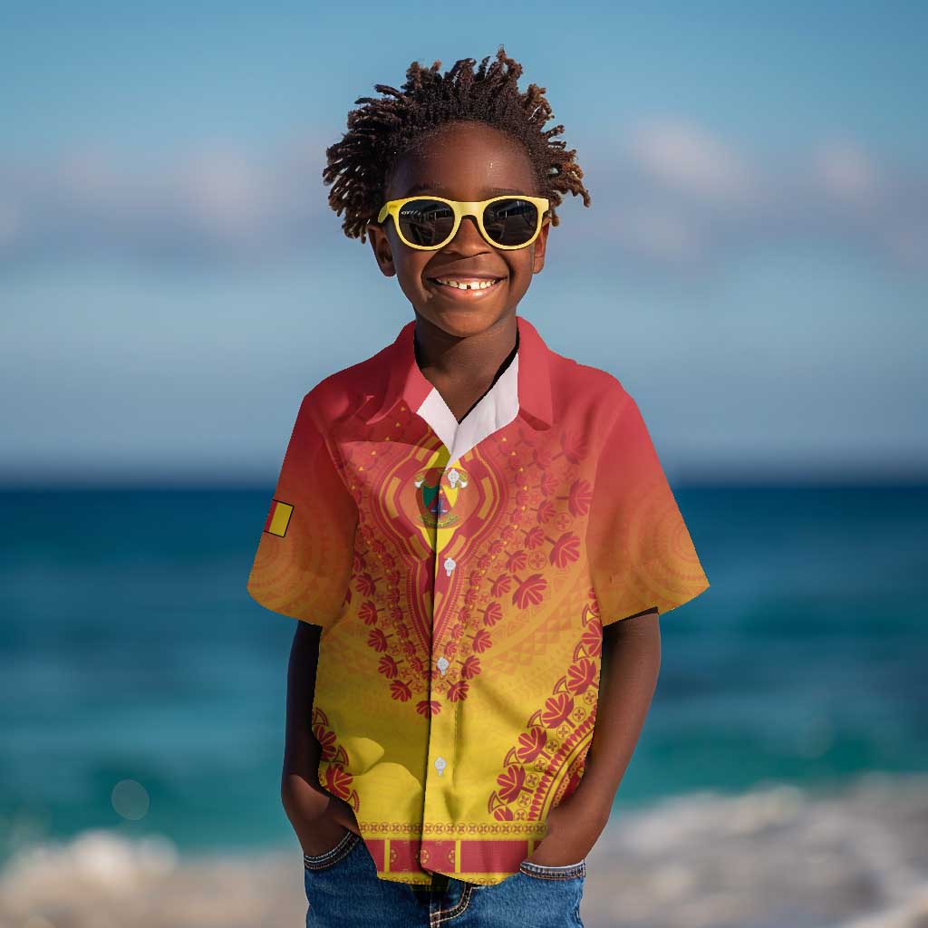 Personalized Afro Cameroon Kid Hawaiian Shirt African Dashiki Style - African Pride