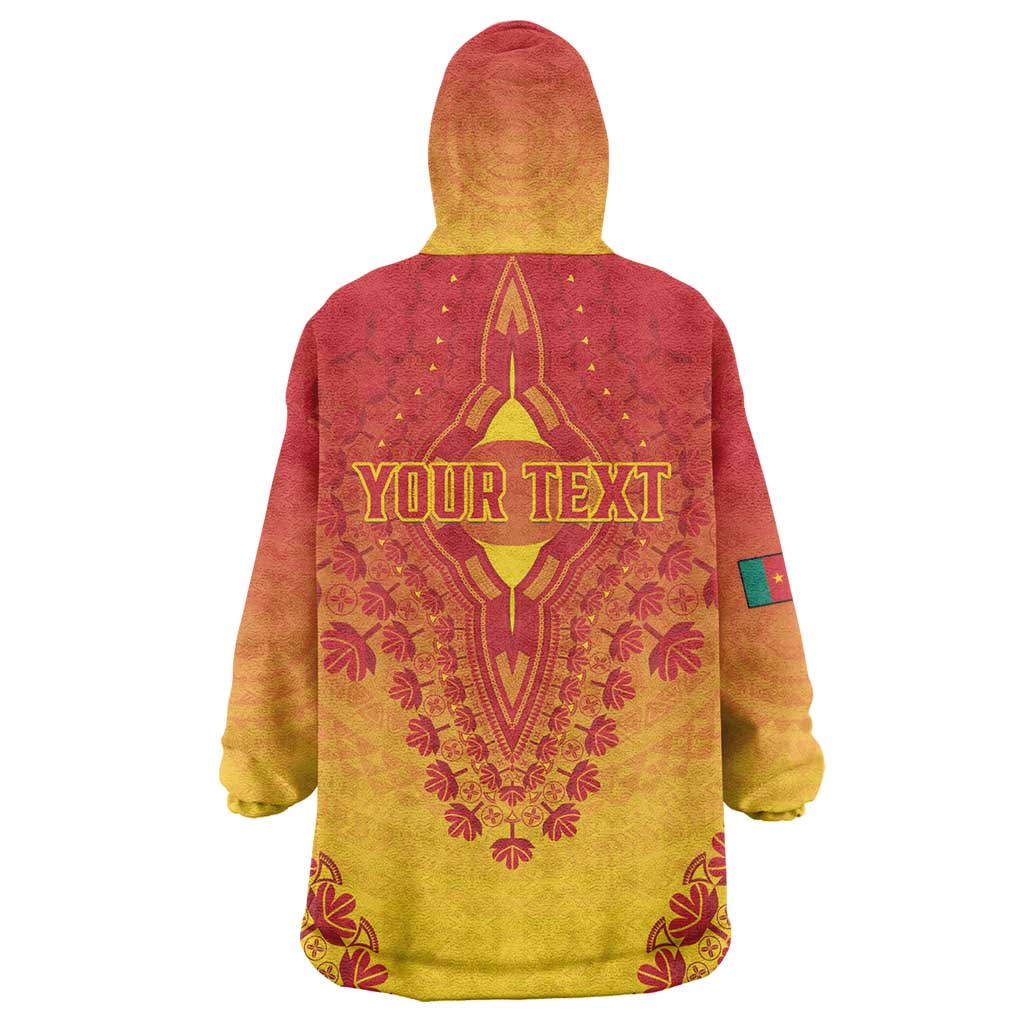 Personalized Afro Cameroon Kid Wearable Blanket Hoodie African Dashiki Style - African Pride