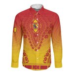 Personalized Afro Cameroon Long Sleeve Button Shirt African Dashiki Style - African Pride