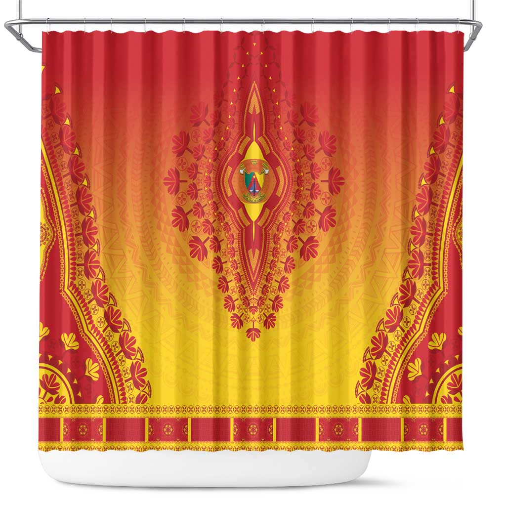 Afro Cameroon Shower Curtain African Dashiki Style - African Pride