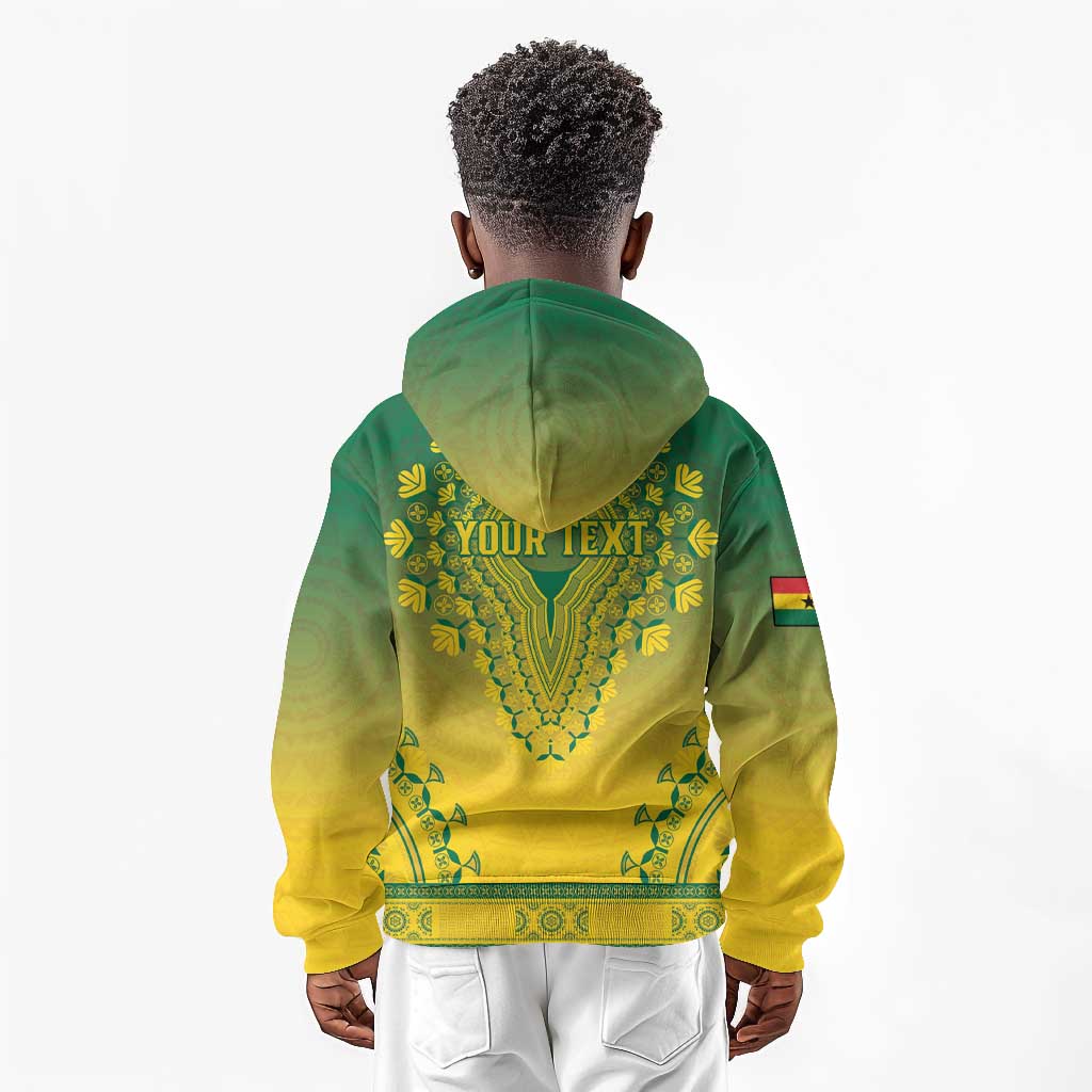 Personalized Afro Ghana Kid Hoodie African Dashiki Style - African Pride