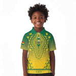 Personalized Afro Ghana Kid Polo Shirt African Dashiki Style - African Pride