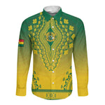 Personalized Afro Ghana Long Sleeve Button Shirt African Dashiki Style - African Pride