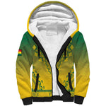 Personalized Afro Ghana Sherpa Hoodie African Dashiki Style - African Pride