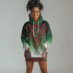 Personalized Afro Kenya Hoodie Dress African Dashiki Style - African Pride