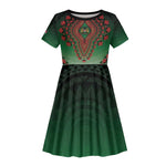 Personalized Afro Kenya Kid Short Sleeve Dress African Dashiki Style - African Pride
