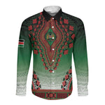 Personalized Afro Kenya Long Sleeve Button Shirt African Dashiki Style - African Pride