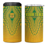 Personalized Afro South Africa 4 in 1 Can Cooler Tumbler African Dashiki Style - African Pride