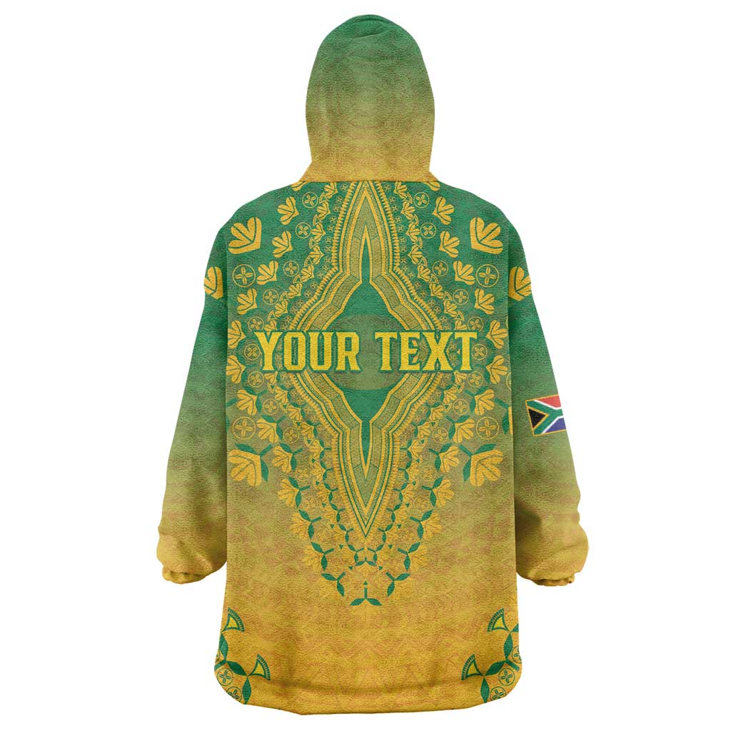 Personalized Afro South Africa Kid Wearable Blanket Hoodie African Dashiki Style - African Pride