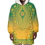 Personalized Afro South Africa Wearable Blanket Hoodie African Dashiki Style - African Pride