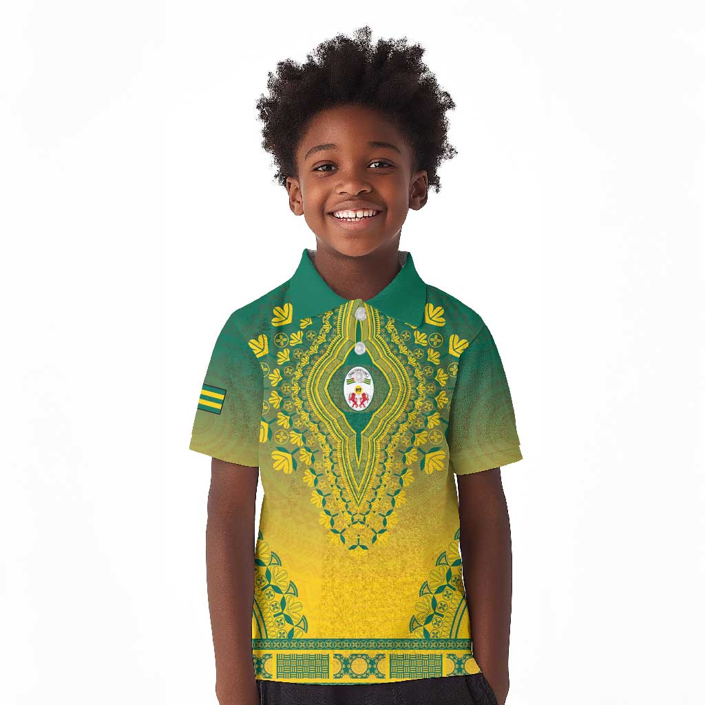 Personalized Afro Togo Kid Polo Shirt African Dashiki Style - African Pride