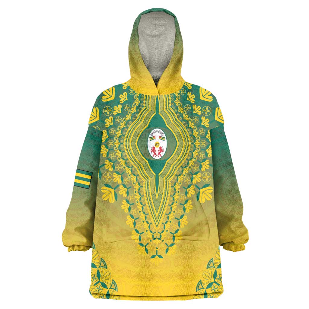 Personalized Afro Togo Kid Wearable Blanket Hoodie African Dashiki Style - African Pride