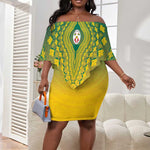 Personalized Afro Togo Off Shoulder Short Dress African Dashiki Style - African Pride