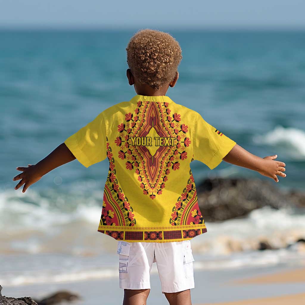 Personalized Afro Uganda Kid Hawaiian Shirt African Dashiki Style - African Pride