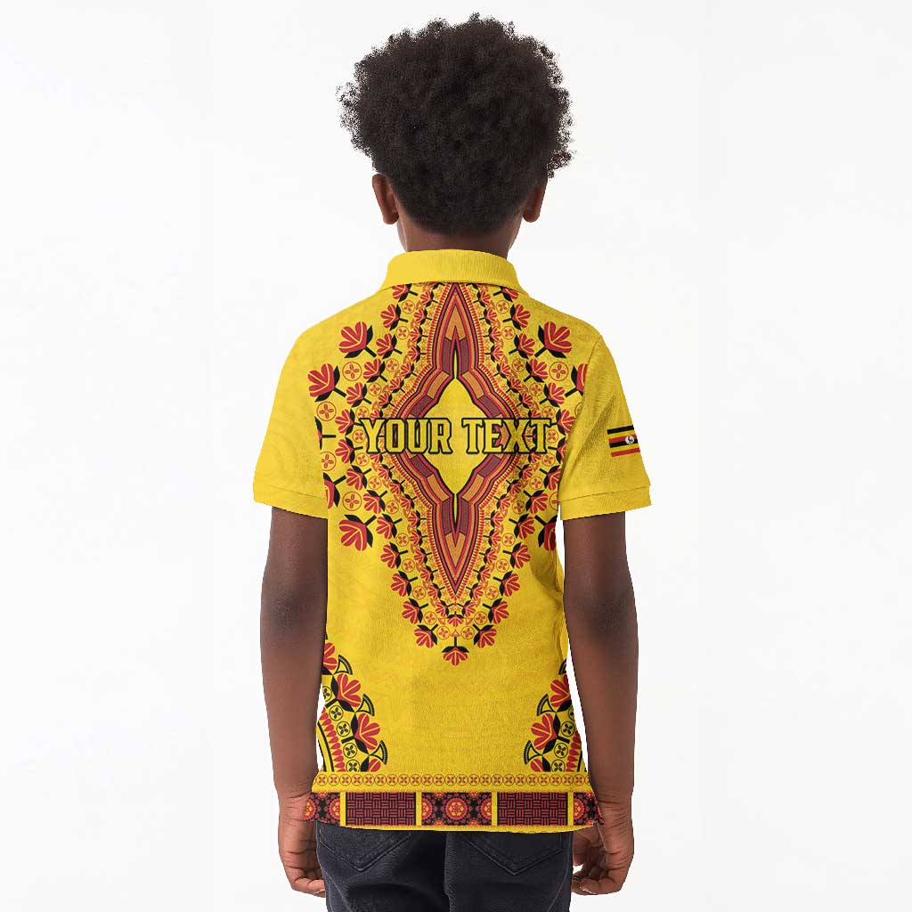 Personalized Afro Uganda Kid Polo Shirt African Dashiki Style - African Pride
