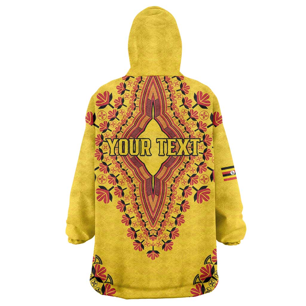 Personalized Afro Uganda Kid Wearable Blanket Hoodie African Dashiki Style - African Pride