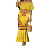 Personalized Afro Uganda Mermaid Dress African Dashiki Style - African Pride