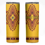 Personalized Afro Uganda Skinny Tumbler African Dashiki Style - African Pride