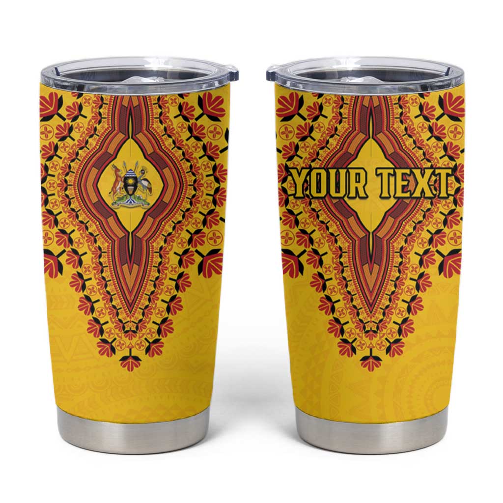 Personalized Afro Uganda Tumbler Cup African Dashiki Style - African Pride