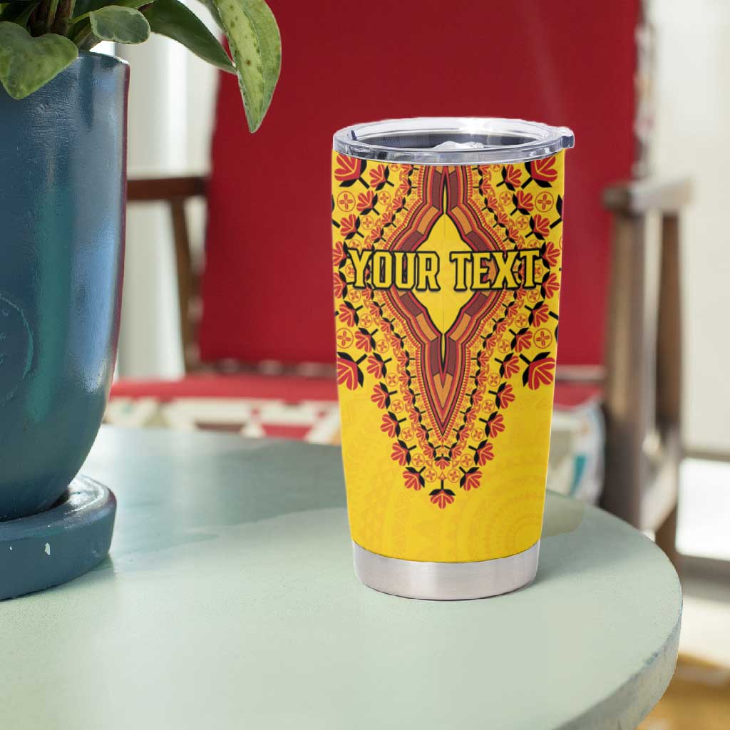 Personalized Afro Uganda Tumbler Cup African Dashiki Style - African Pride