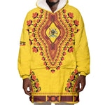 Personalized Afro Uganda Wearable Blanket Hoodie African Dashiki Style - African Pride