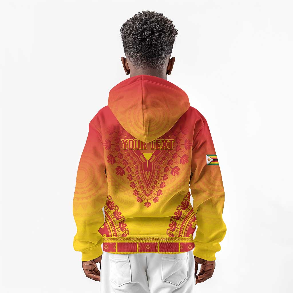 Personalized Afro Zimbabwe Kid Hoodie African Dashiki Style - African Pride