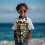 South Africa Rugby Personalised Kid Hawaiian Shirt Springboks Mascot With King Protea - African Pattern