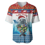 Personalised Cape Verde Christmas Baseball Jersey Manatee Feliz Natal