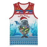 Personalised Cape Verde Christmas Basketball Jersey Manatee Feliz Natal - African Pride