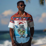 Personalised Cape Verde Christmas Hawaiian Shirt Manatee Feliz Natal