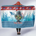 Personalised Cape Verde Christmas Hooded Blanket Manatee Feliz Natal