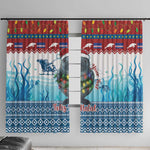 Personalised Cape Verde Christmas Window Curtain Manatee Feliz Natal