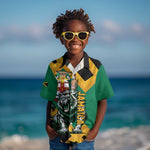 Jumieka Kid Hawaiian Shirt Lion With Coat Of Arms