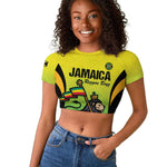 Custom Jamaica Football Raglan Cropped T shirt Go Champions
